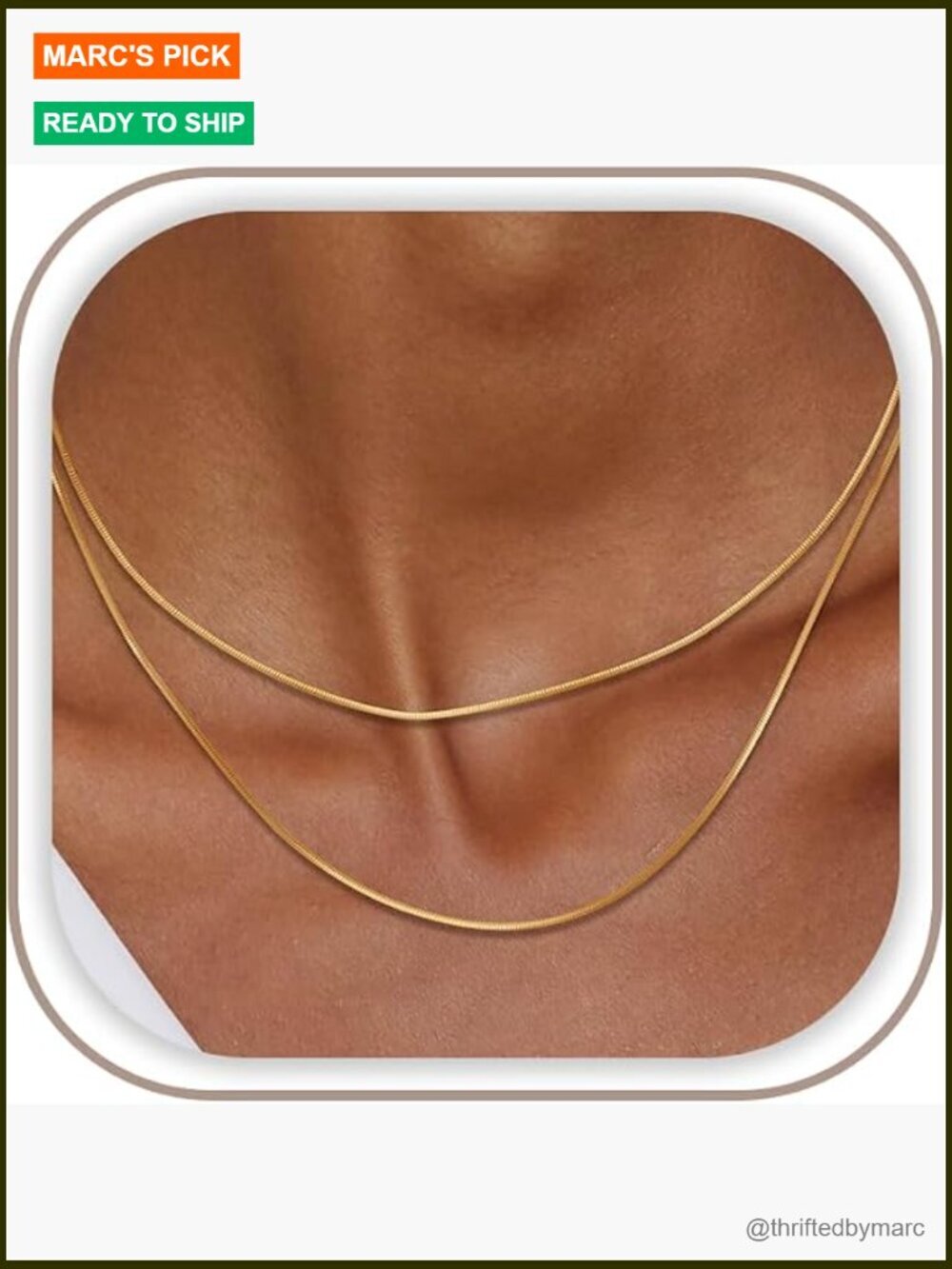 3-Piece Layered Necklace Set Herringbone Snake Cuban Rope Chain Dainty Choker